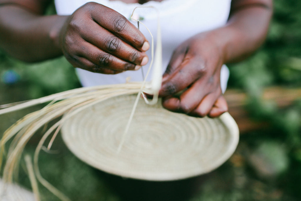 Rose & Fitzgerald Handwoven Basket in Africa